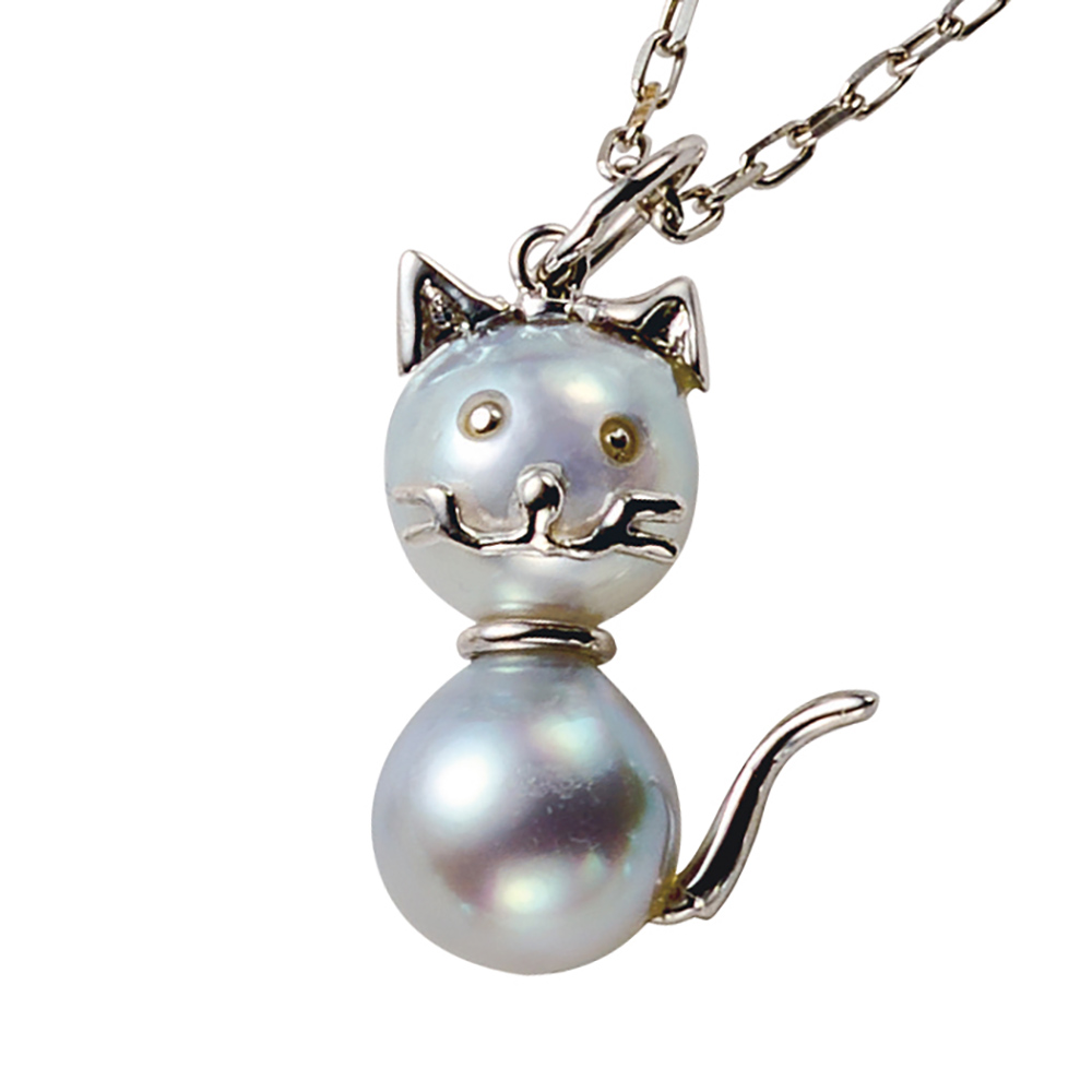 Pt アコヤバロックパール ペンダントヘッド （ネコ） 通販 - ディノス