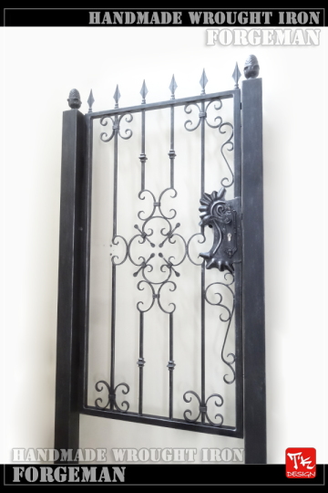 ロートアイアン/スライド門扉/エクステリア特注製作/デザイナーによる