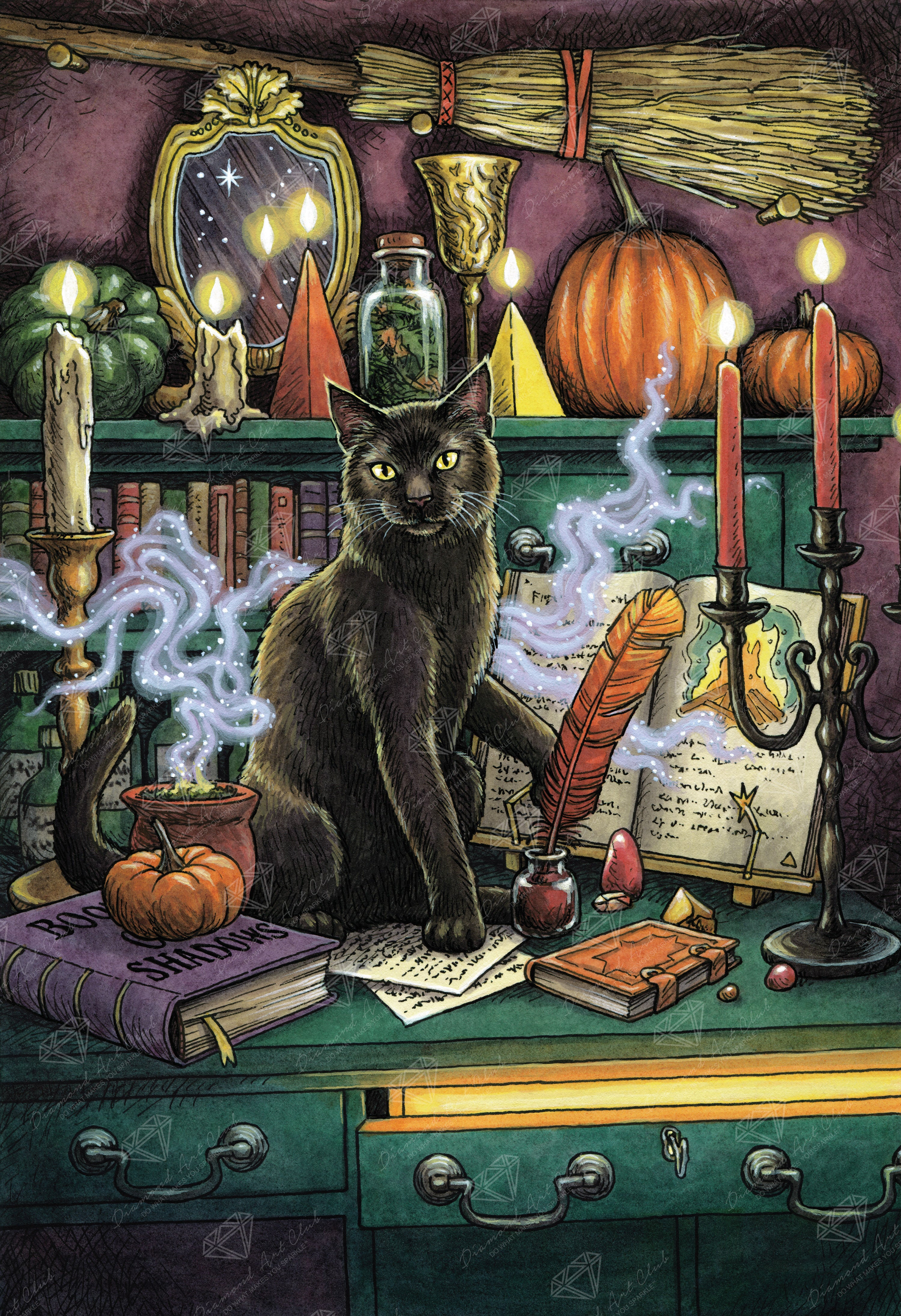 Everyday Witch's Familiar - The Cat – Diamond Art Club