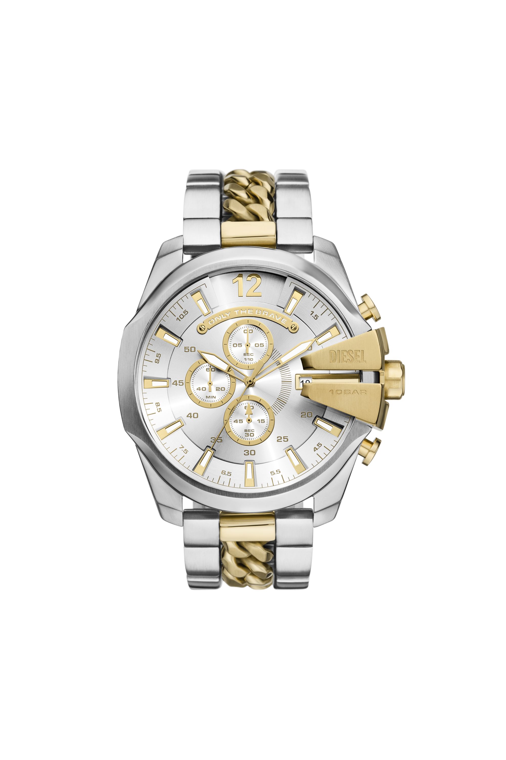 DZ4672 WATCH Mega Chief Two-Tone Stainless Steel Watch｜シルバー