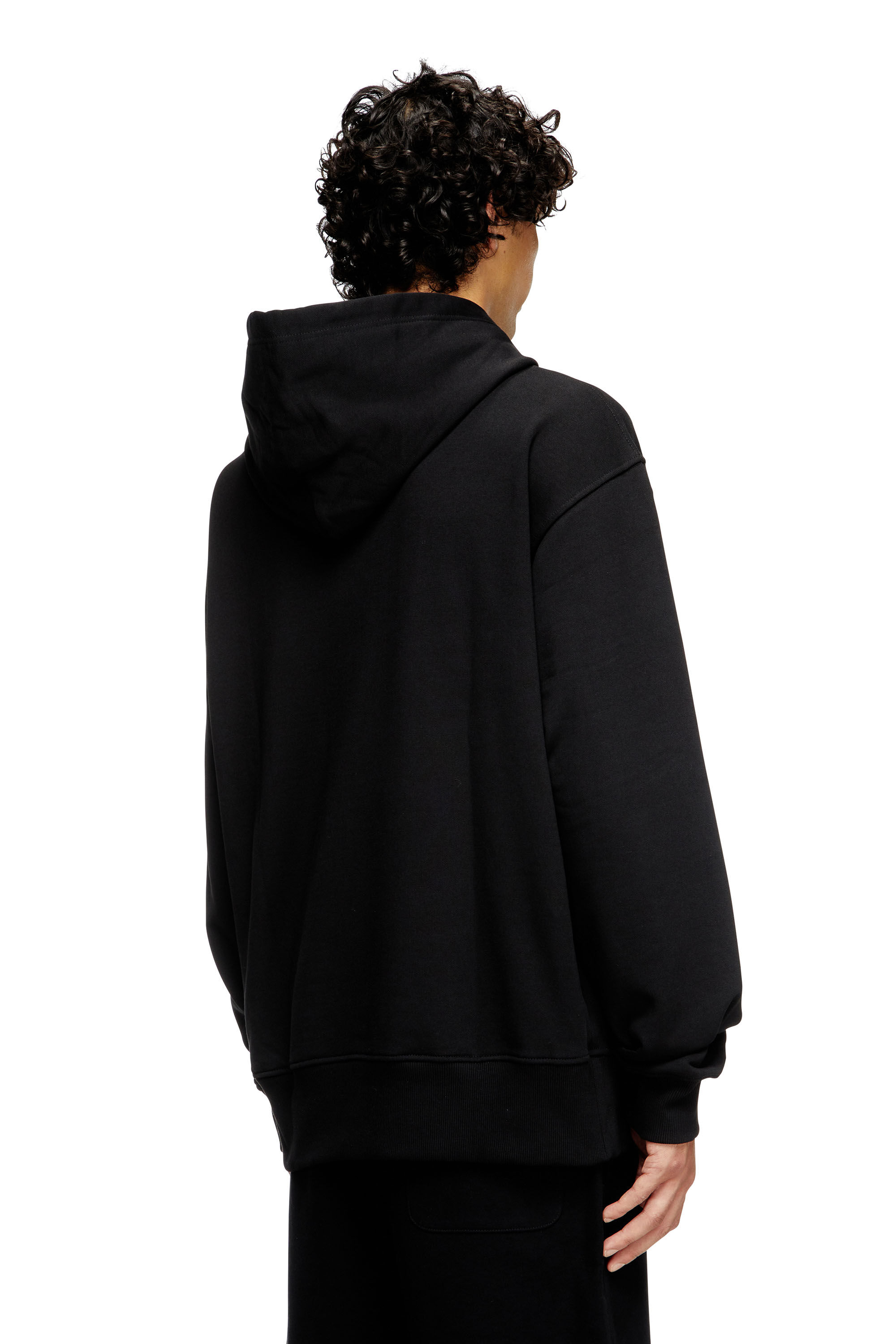 S-MACS-HOOD-OD プルオーバーパーカー｜ブラック｜メンズ｜DIESEL