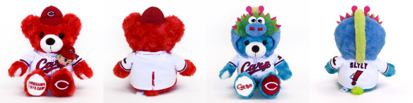 広島東洋カープのマスコット「カープ坊や」「スラィリー」のご当地ベア