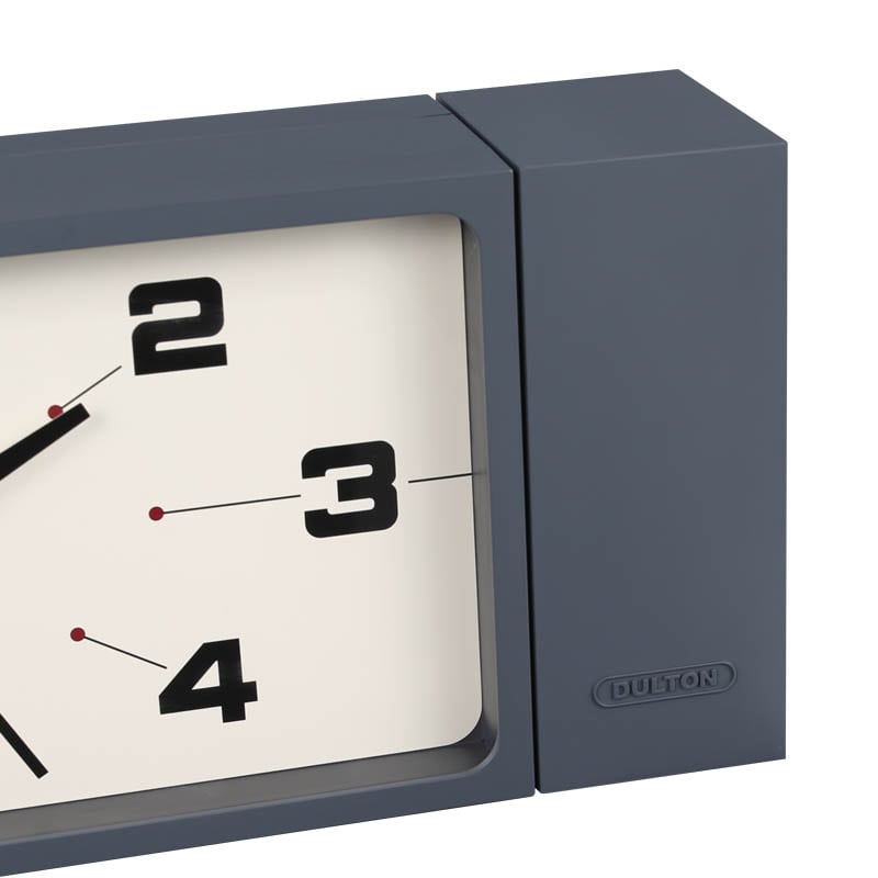 DULTON ONLINE SHOP | DOUBLE FACE CLOCK RECTANGLE GRAY(GRAY