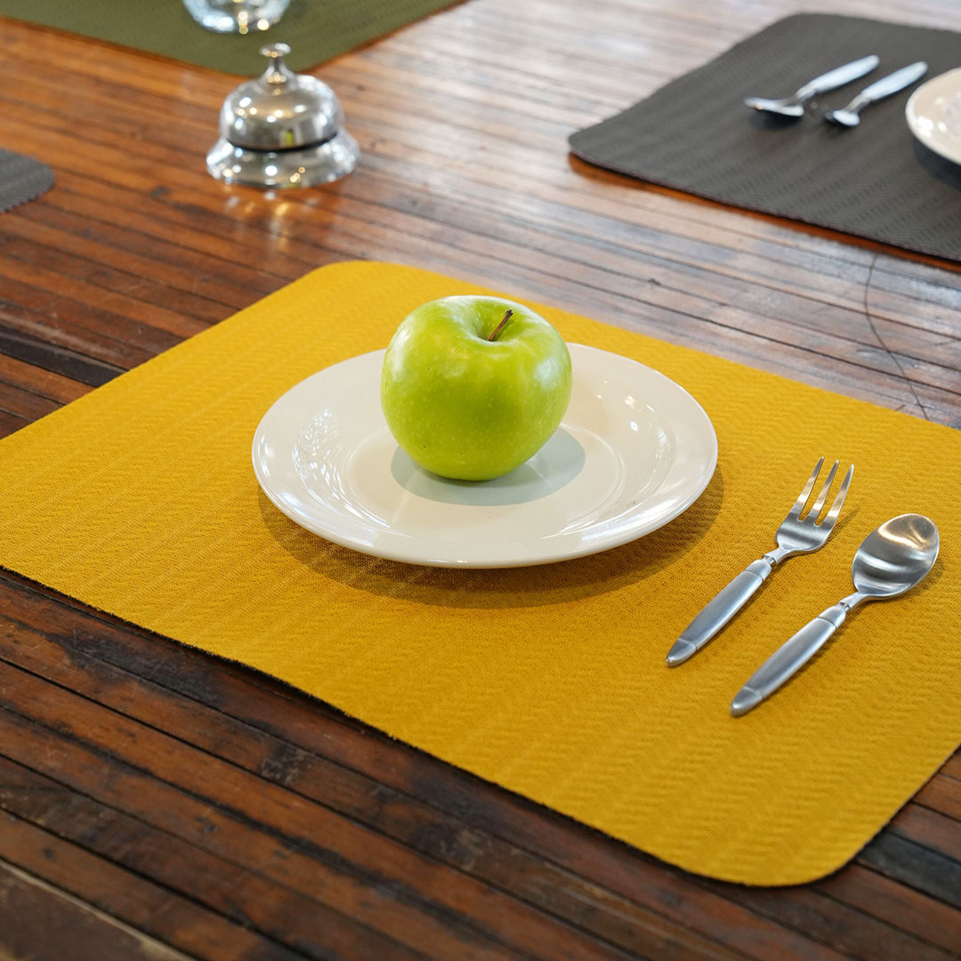 DULTON ONLINE SHOP | PLACE MAT HERRINGBONE SQUARE DARK GREEN