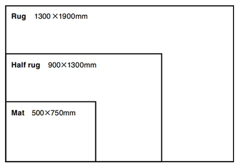 DULTON ONLINE SHOP | COTTON CHINDI HALF RUG TERRACOTTA/NAVY 900