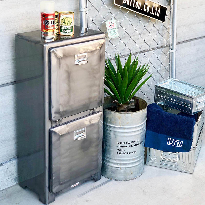 DULTON ONLINE SHOP | TRASH CAN DOUBLE DECKER RAW(RAW): ホーム用品