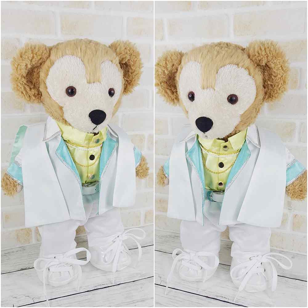 予約受付中】シンプルver. ダッフィー Sサイズ (身長43cm) ピース 白緑