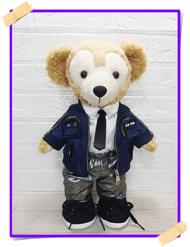 予約受付中】ダッフィー 衣装 Sサイズ (身長43cm) Number 風 紺色