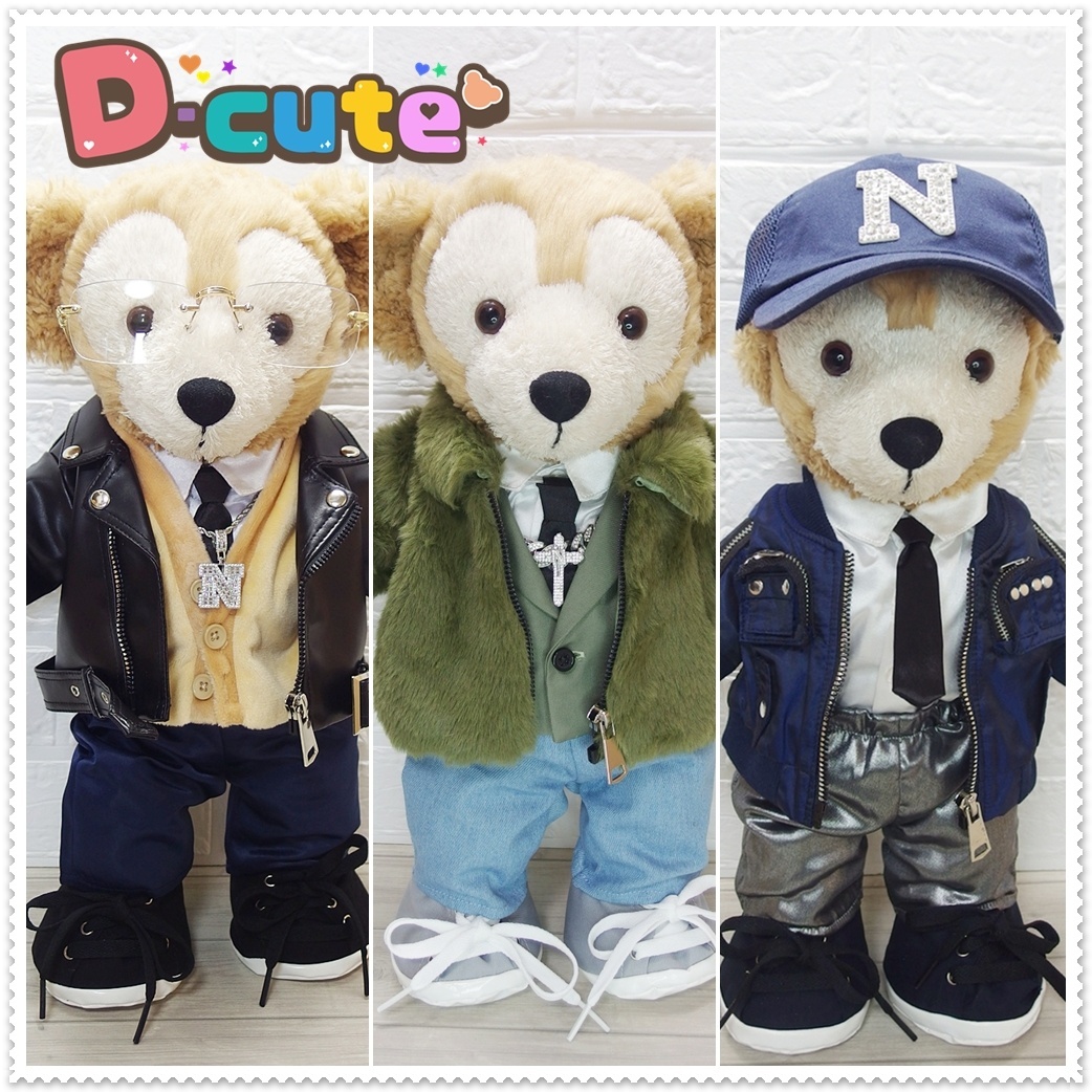 予約受付中】ダッフィー 衣装 Sサイズ (身長43cm) Number 風 紺色