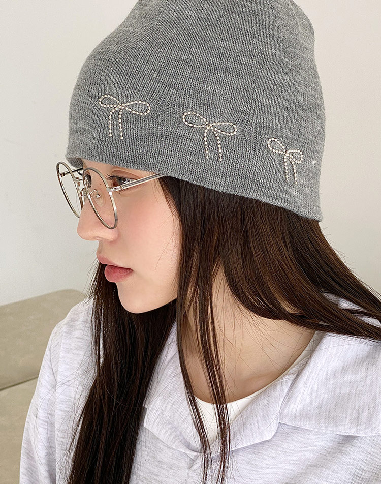 チェーンリボンニット帽 | レディースファッション通販 - DHOLIC