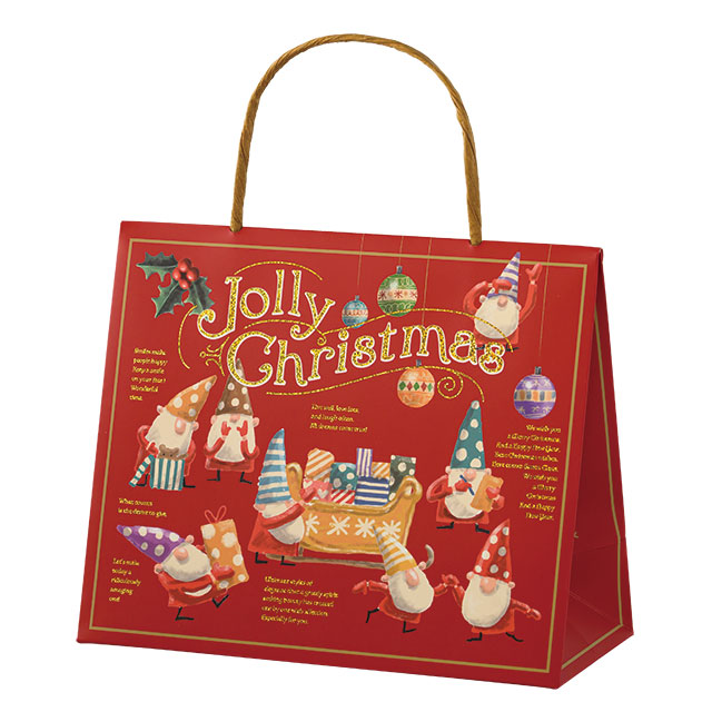 ニッセクリスマスフラップペーパーバッグ-1(W180×D80×H150 ニッセ