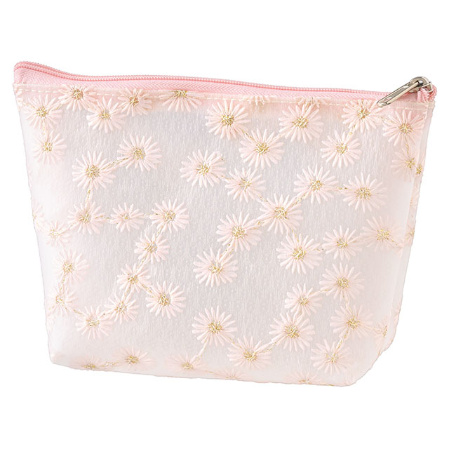 レースハンドメイドポーチ-S／ピンク(W180(125)×D60×H120): ラッピング