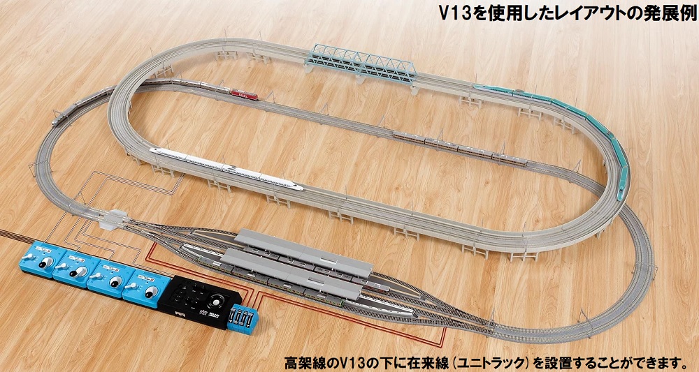 KATO鉄道模型オンラインショッピング V13 複線高架線路セット（R414