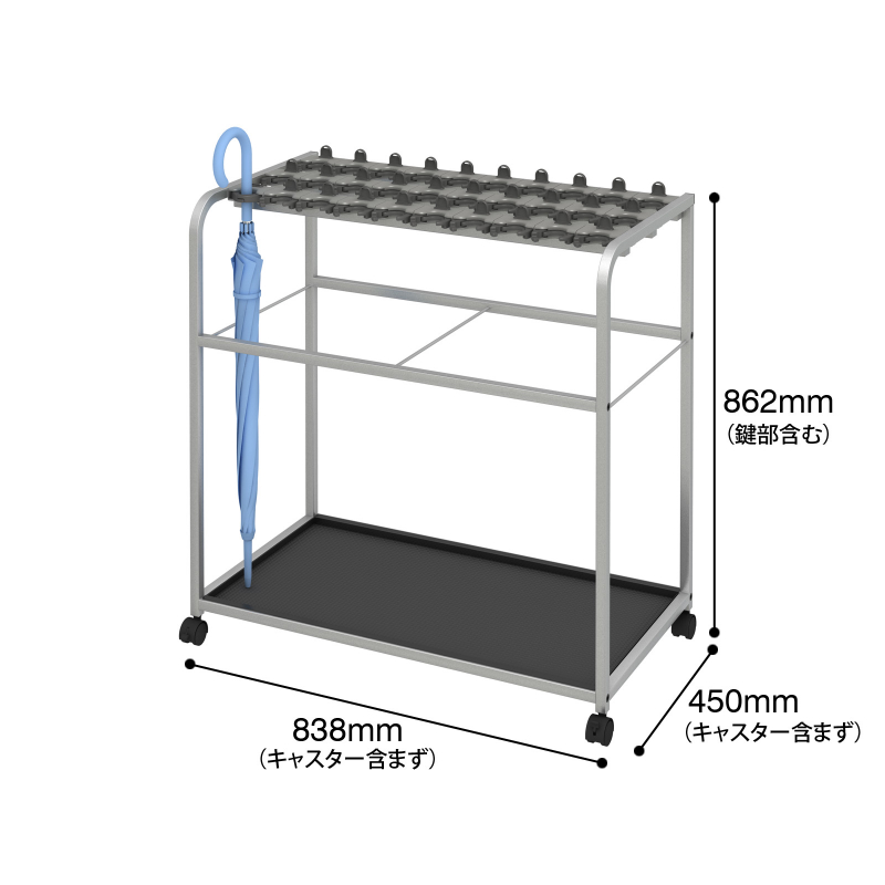 鍵付傘立て 30本収納 (LA19-30UK)