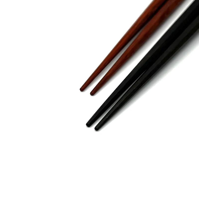 送料無料】新潟木箸 極上八角 黒檀・紫檀 夫婦箸セット【桐箱入】 - お