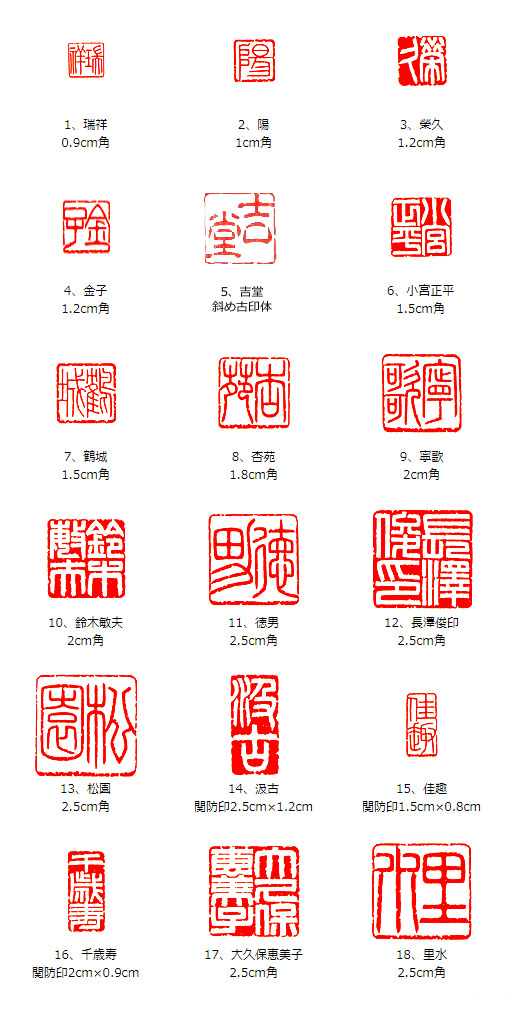 落款印専門店 遠藤印昭堂 — 雅号印 1.5cm角（白文）