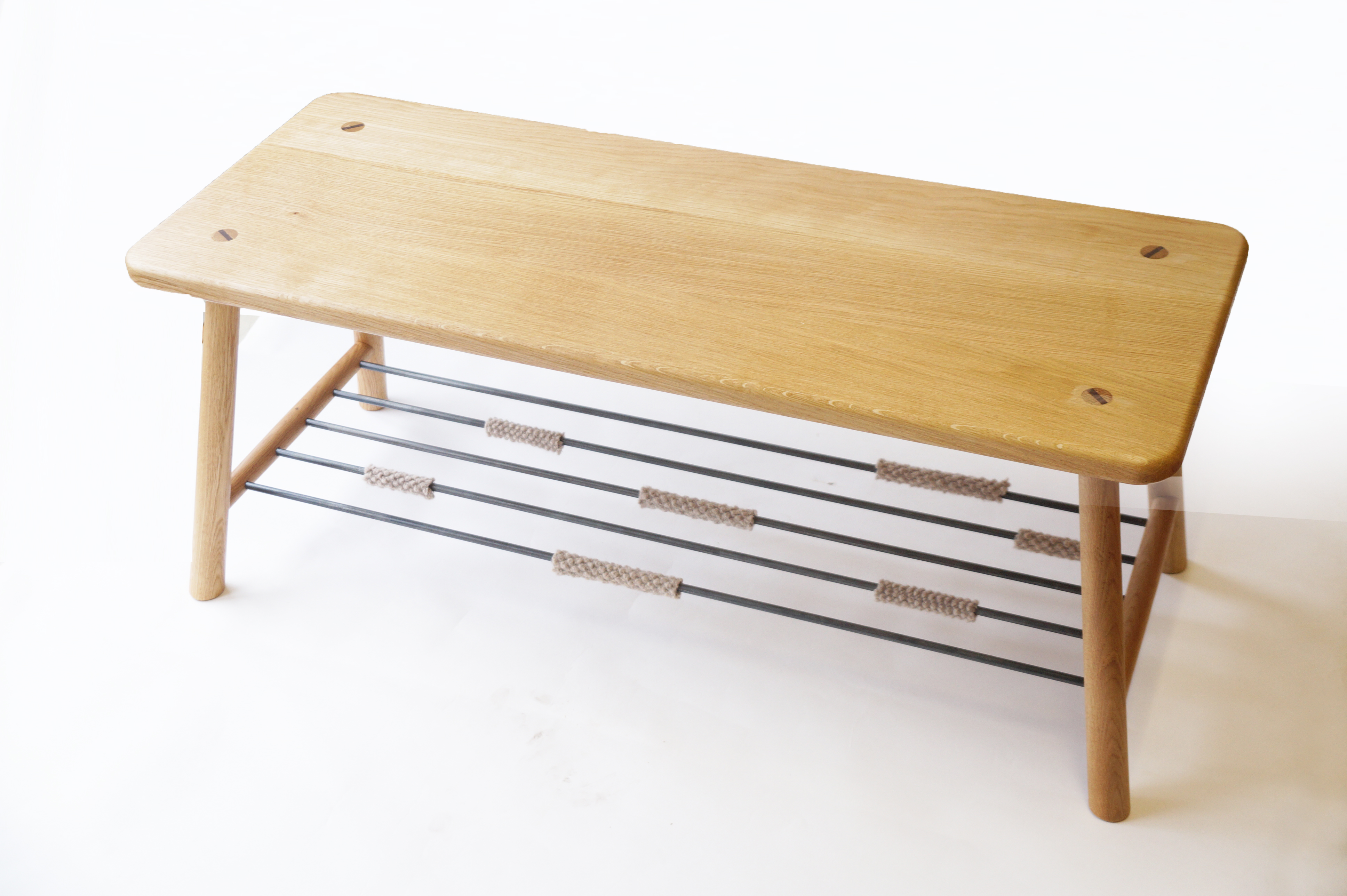 ナラのベンチ oak bench】(城東区在住Iさん女性の自作ベンチ)