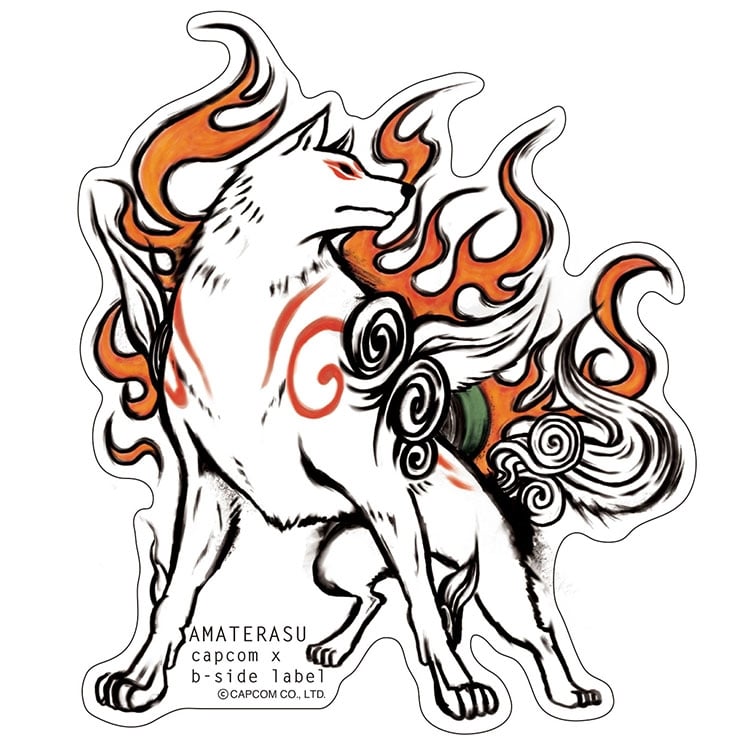 イーカプコン |CAPCOM×B-SIDE LABELステッカー 大神 アマテラス 姿