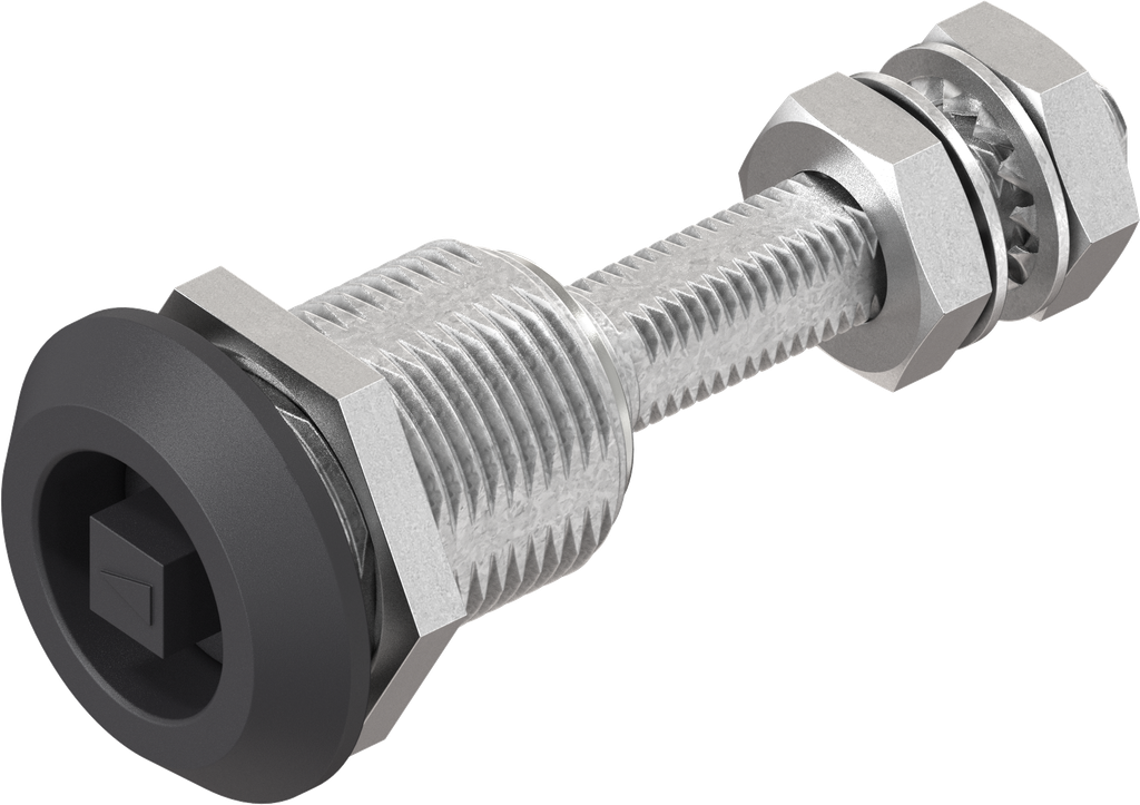 Compression latch with adjustable cam height, square 7, Zinc die