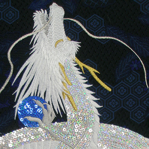 商品詳細：龍神様刺繍アート 白龍｜emonya／ええもんや