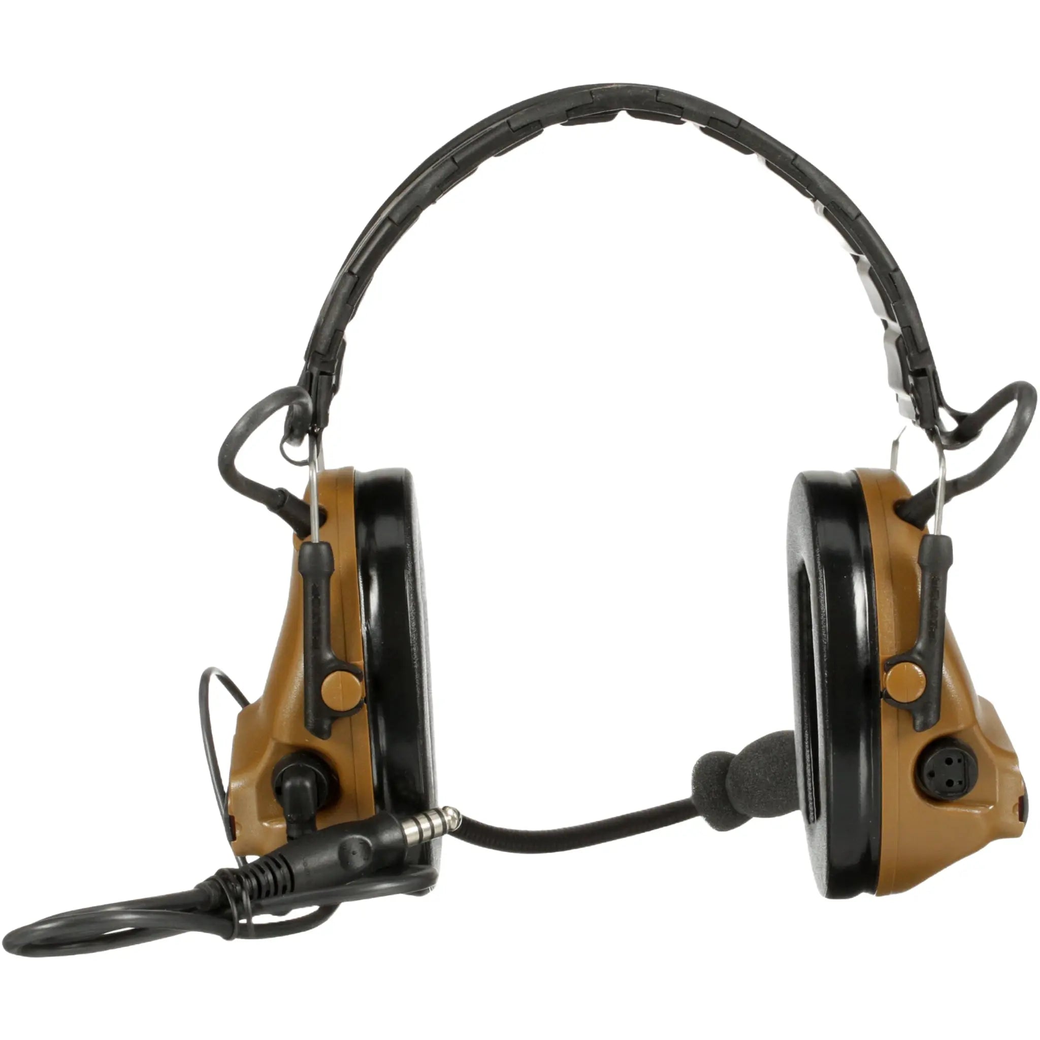 3M Peltor ComTac V Headset, Coyote Brown, Foldable, Single Lead, 1