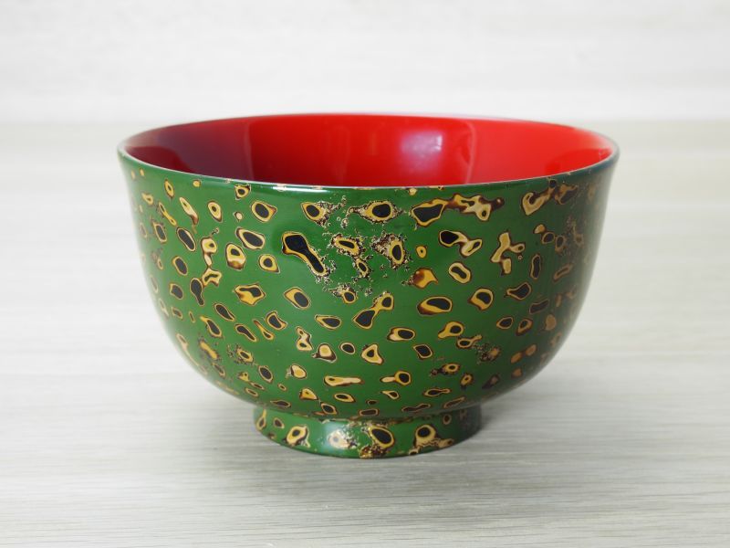 唐塗 羽反型 緑上（白梨地） - 津軽塗専門店 恵比須屋