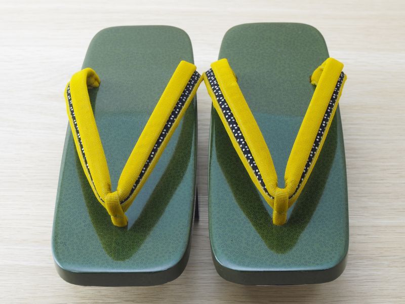 ななこ塗 女下駄 緑 - 津軽塗専門店 恵比須屋