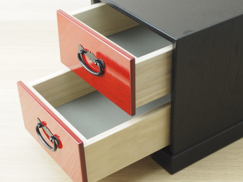 ななこ塗 ミニタンス 赤 - 津軽塗専門店 恵比須屋