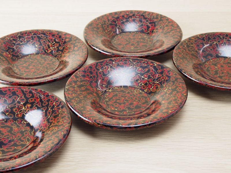 唐塗 茶櫃セット 黒上赤彩色 - 津軽塗専門店 恵比須屋