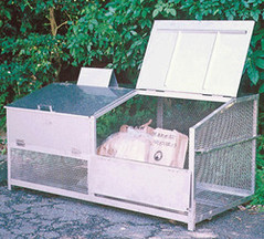 ステンレス光 【4トン車配送】ゴミステーション 大型ゴミ箱 エリア限定