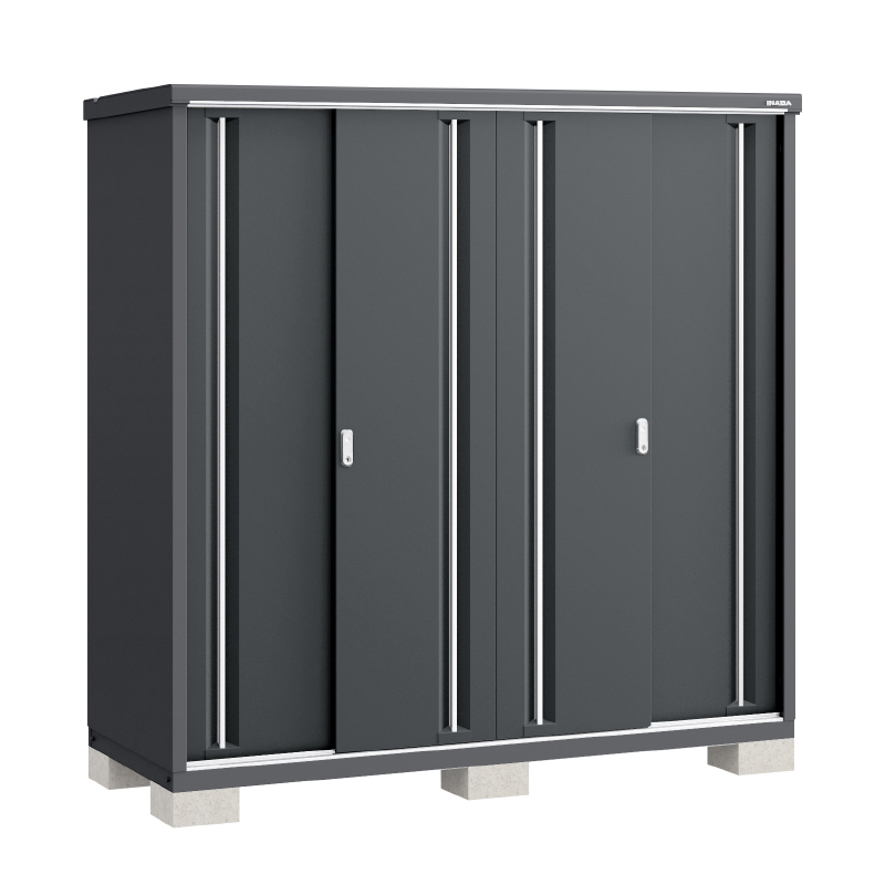イナバ物置 シンプリー MJX-179EF 全面棚タイプ フランネルグレー 屋外