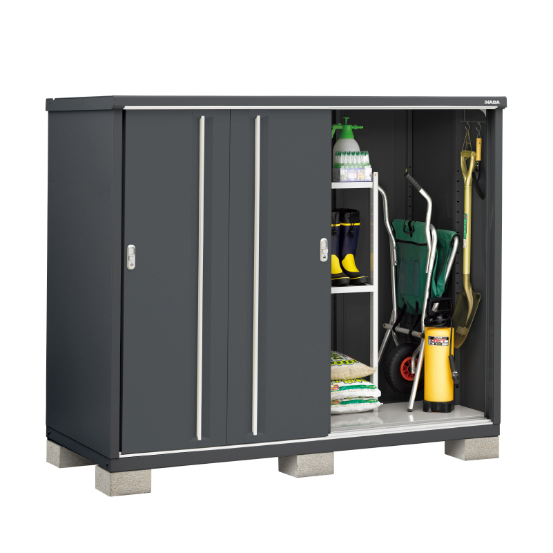 イナバ物置 シンプリー MJX-199DPF 長もの収納タイプ フランネルグレー