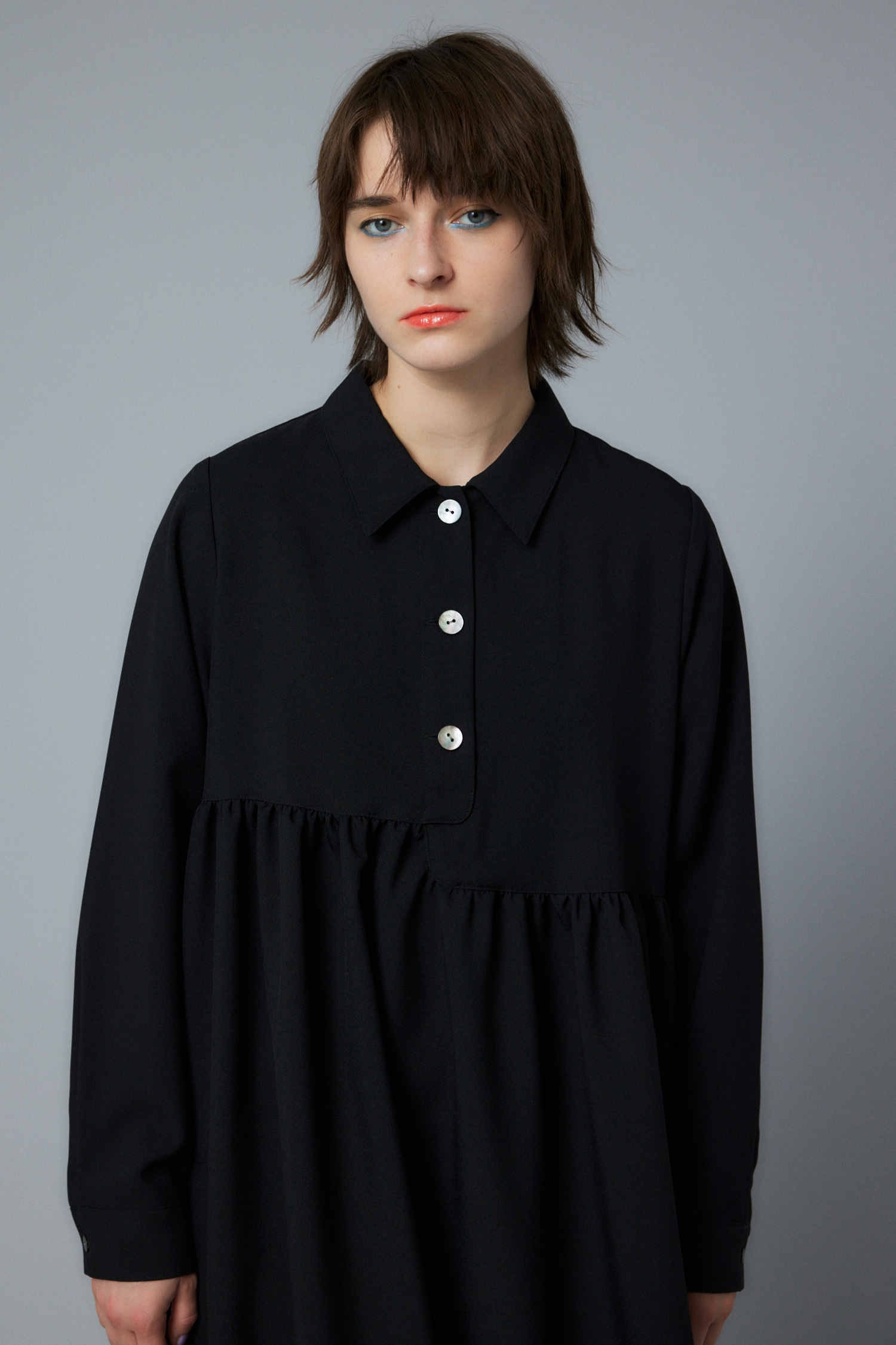 HeRIN.CYE | Volume shirt dress (ワンピース(ミニ・ミディアム