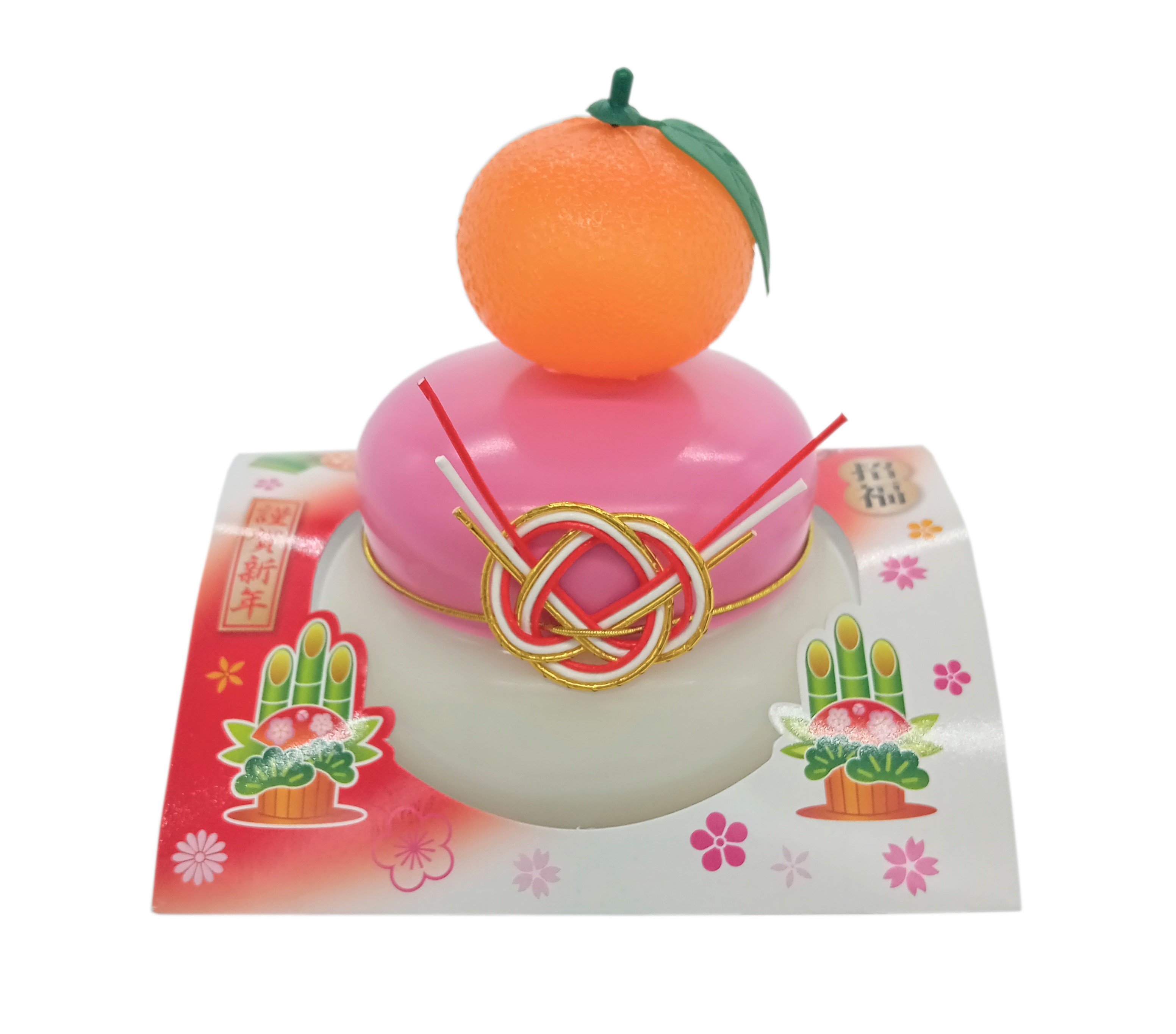 越後の鏡餅 押すポン華やか 160g橙｜押すだけポン・開いてポン｜お