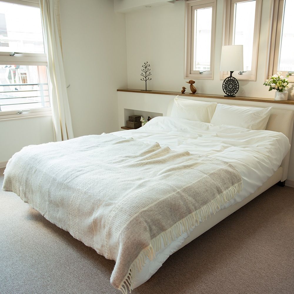 KLIPPAN/クリッパン スロー キルト ライトグレー | サステナブル