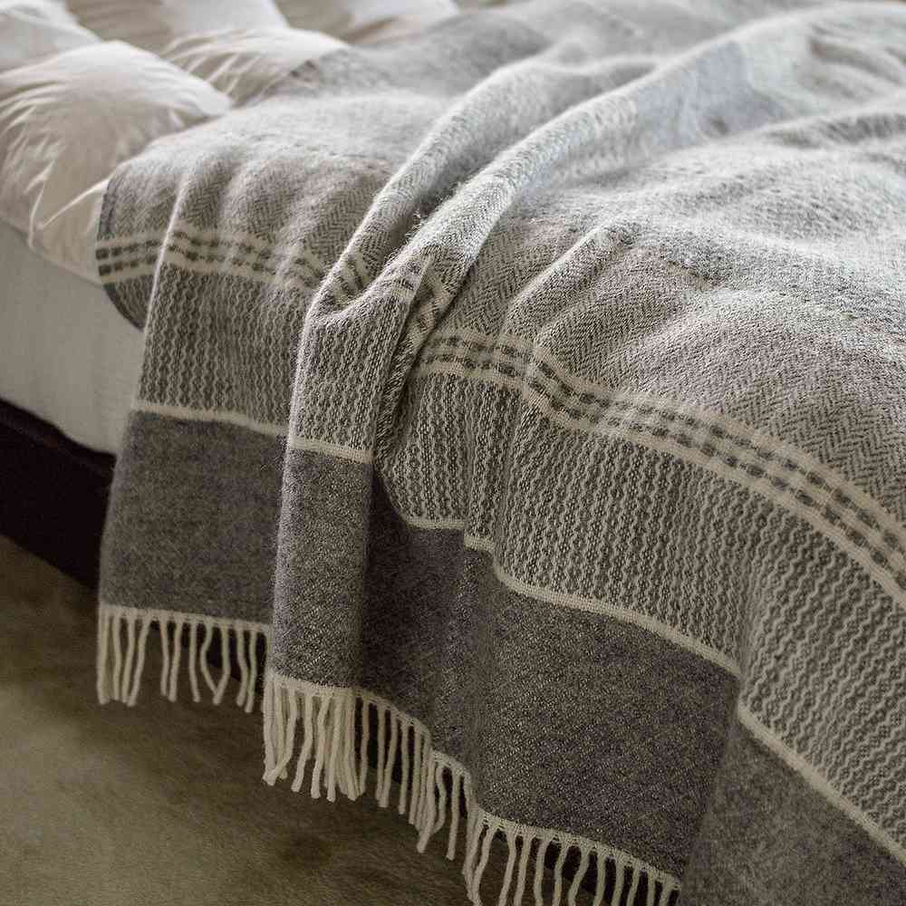 KLIPPAN/クリッパン スロー キルト ライトグレー | サステナブル