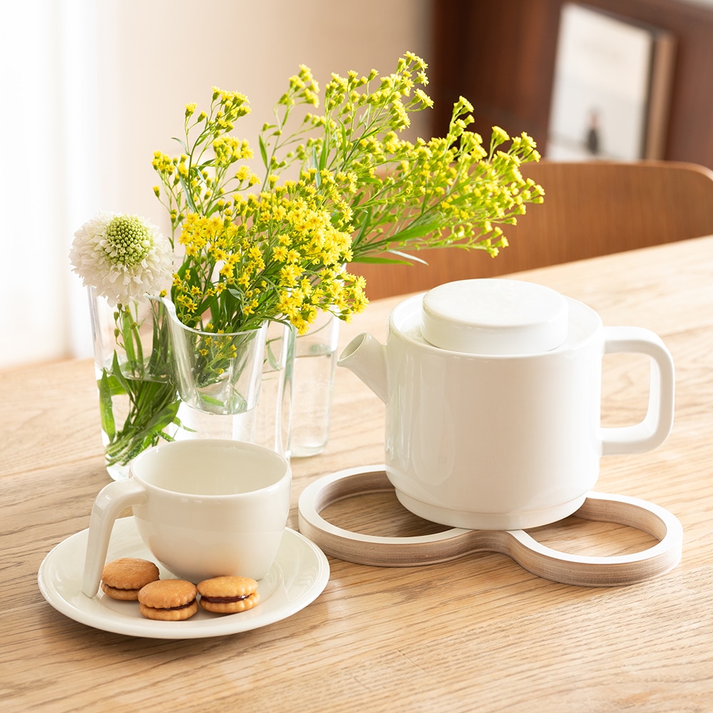 majamoo/マヤムー 白樺のポットスタンド ホワイト M | サステナブル