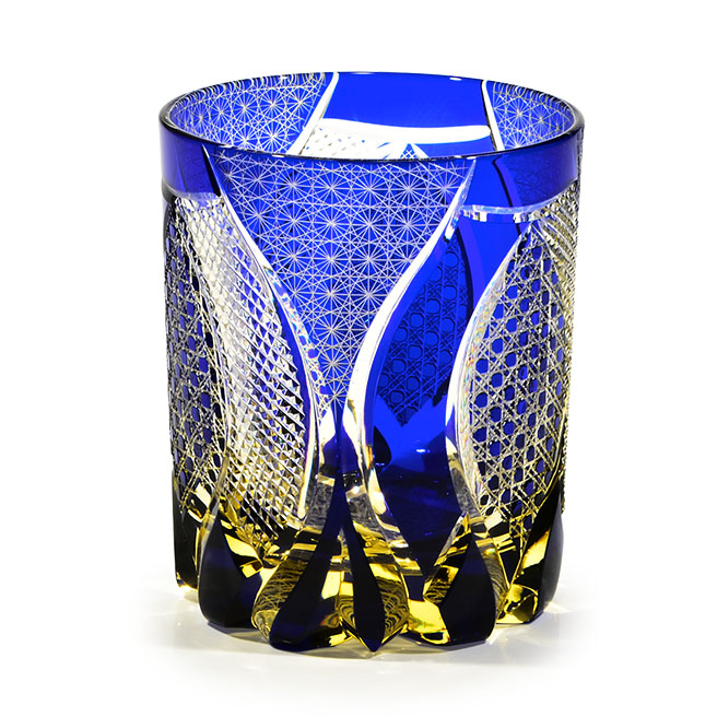 Pr-336 宙吹コレクションオールドグラス 瑠璃色 | 江戸切子の店 華硝