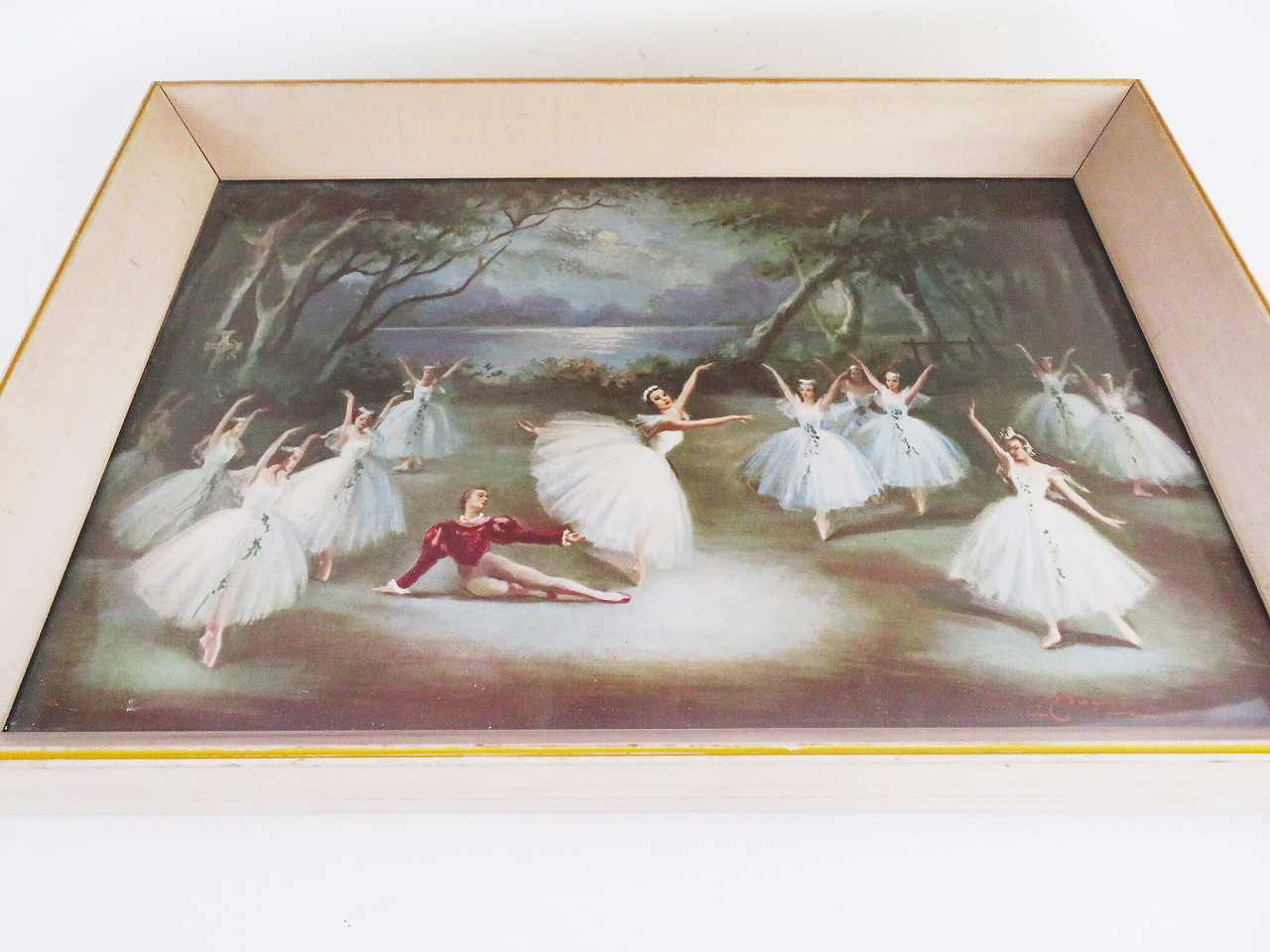 バレエ『白鳥の湖』美術印刷 額装 - 薔薇と天使のアンティーク