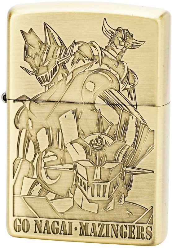 Zippo Great Mazinger Z UFO Robot Grendizer Go Nagai Brass Etching