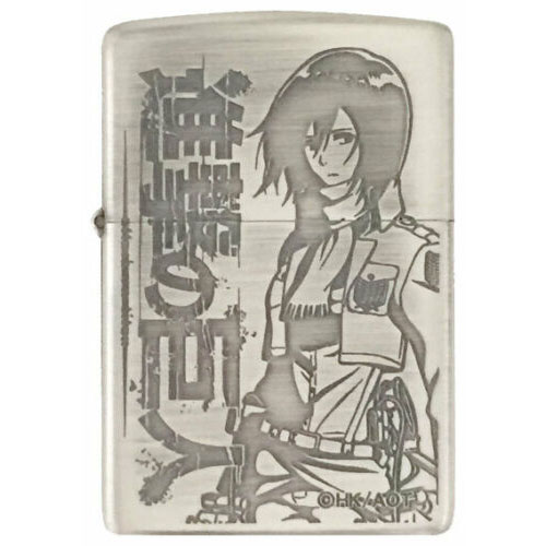 Zippo Attack on Titan Metal Mikasa 進撃の巨人 Oxidized Silver