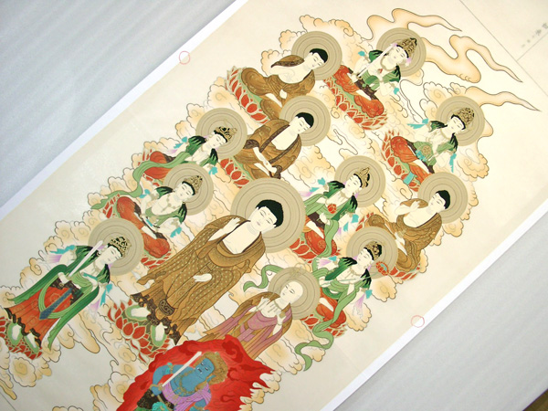 真作/西国三十三ヶ所/三十三ヵ所霊場集印肉筆掛軸/布袋屋掛軸HF-145 真