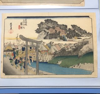 向井潤吉 水彩画 茅葺き民家 | 買取実績 | 骨董品買取専門の古美術永澤
