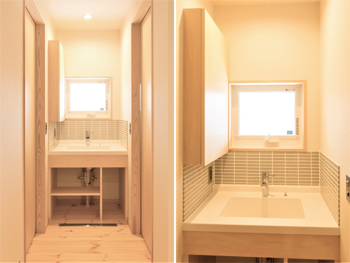 セミオーダー人工大理石一体洗面カウンターFlex Sink（ﾌﾚｯｸｽｼﾝｸ）ﾌﾗｯﾄ