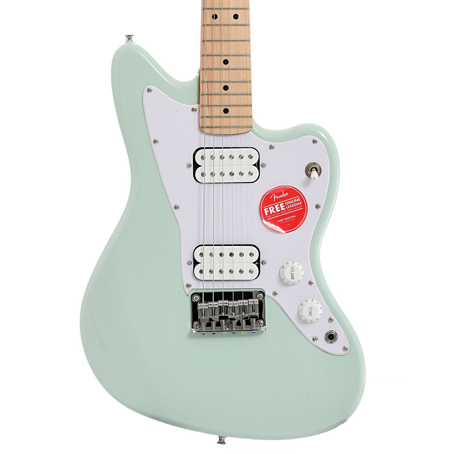 Squier Mini Jazzmaster HH, Surf Green – Elderly Instruments