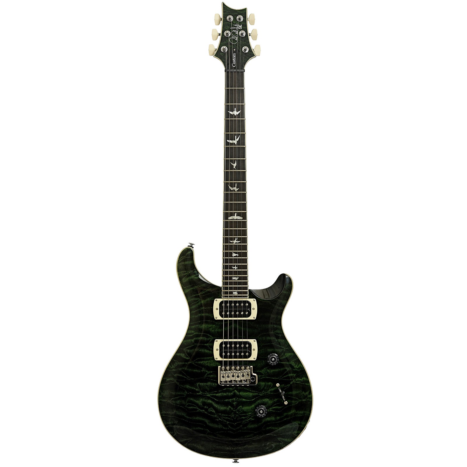 PRS SE Custom 24 Quilt Electric Guitar, Teal Black – Elderly