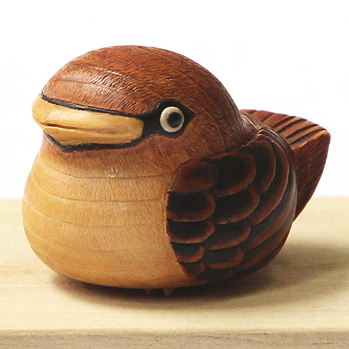 黄楊根付 福良雀 【岡壱名入り】【2019年9月9日】｜京都の着物和装小物