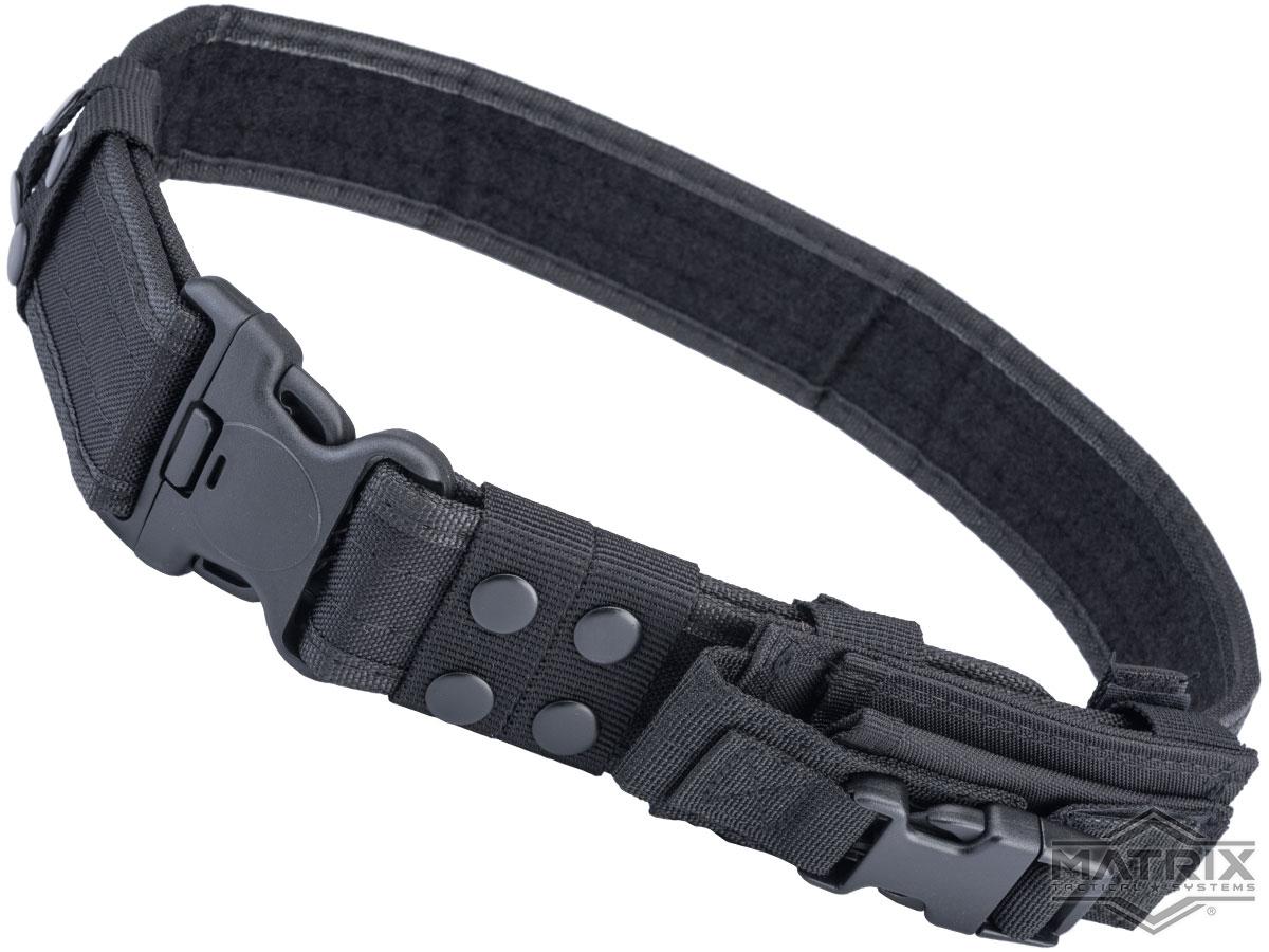 Matrix Ballistic Nylon Tactical Pistol Belt (Color: Black w/ Mag