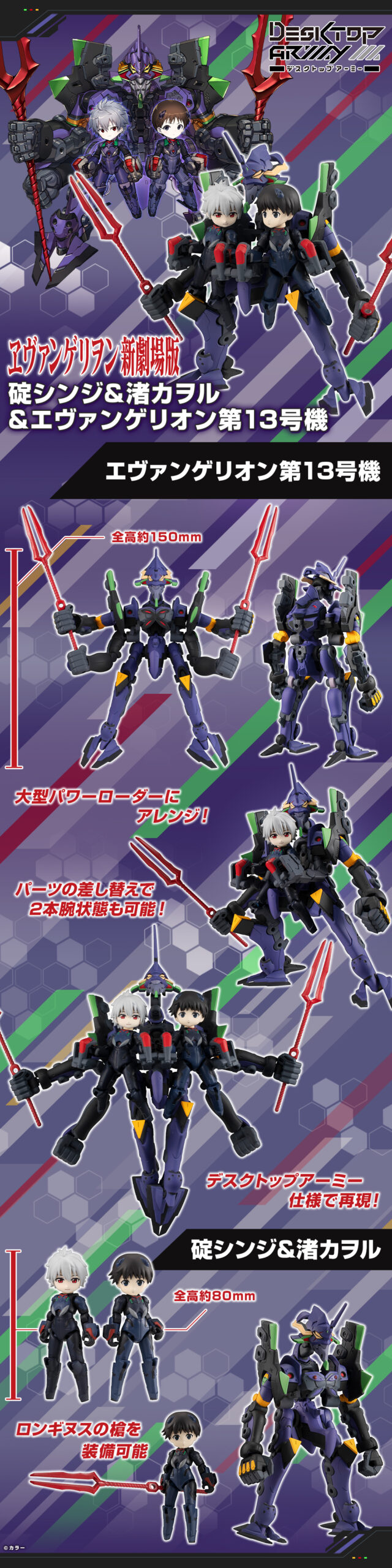 碇シンジ＆渚カヲル＆エヴァンゲリオン第13号機がデスクトップアーミー