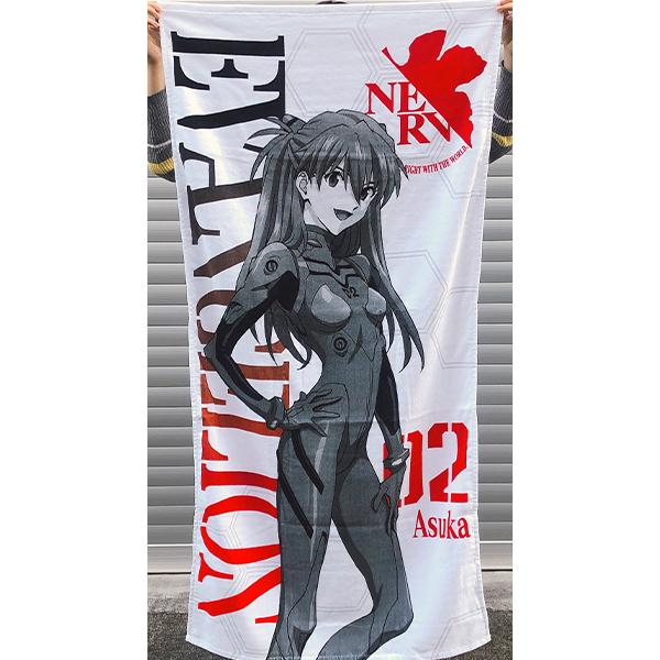 エヴァンゲリオン レジャーバスタオル「モノクロームアスカ」（丸眞